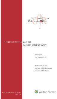 Wolters Kluwer Nederland B.V. Geschiedenis van de Faillissementswet - Boek Wolters Kluwer Nederland B.V. (9013139442)