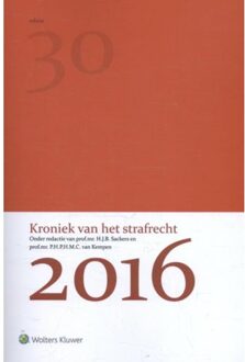 Wolters Kluwer Nederland B.V. Kroniek van het strafrecht / 2016 - Boek Wolters Kluwer Nederland B.V. (9013144055)