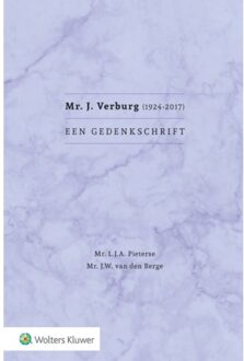 Wolters Kluwer Nederland B.V. Mr. J. Verburg (1924-2017) - Boek Rens Pieterse (9013148956)