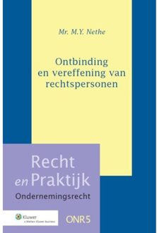 Wolters Kluwer Nederland B.V. Ontbinding en vereffening van rechtspersonen - Boek M.Y. Nethe (9013119220)