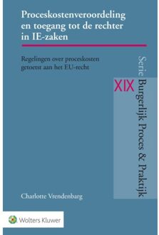 Wolters Kluwer Nederland B.V. Proceskostenveroordeling en toegang tot de rechter in IE-zaken - Boek Charlotte Vrendenbarg (9013148085)