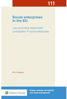 Wolters Kluwer Nederland B.V. Social enterprises in the EU - Boek Aikaterini Argyrou (9013148719)