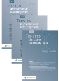 Wolters Kluwer Nederland B.V. Teksten Internationaal & Europees Belastingrecht 2025/2026