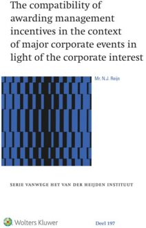 Wolters Kluwer Nederland B.V. The Compatibility Of Awarding Management Incentives