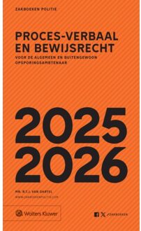 Wolters Kluwer Nederland B.V. Zakboek Proces-Verbaal En Bewijsrecht 2025-2026