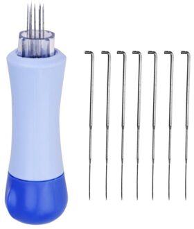 Wolvilt Handvat Viltnaalden Artesanato Wolvilt Pokdalig Naalden Set Diy Craft Vilt Gereedschap Met Houten Handvat Met Fles Felting Needle Kit
