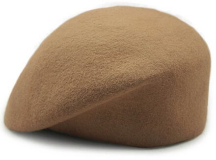Womail Winter Baret Cap Winter Warme Wollen Vrouwen Baret Franse Kunstenaar Retro Beanie Beanie Ski Cap Solid Hoeden # 4Z khaki