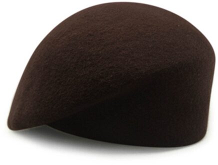 Womail Winter Baret Cap Winter Warme Wollen Vrouwen Baret Franse Kunstenaar Retro Beanie Beanie Ski Cap Solid Hoeden # 4Z koffie