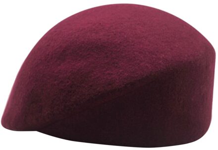 Womail Winter Baret Cap Winter Warme Wollen Vrouwen Baret Franse Kunstenaar Retro Beanie Beanie Ski Cap Solid Hoeden # 4Z wijn