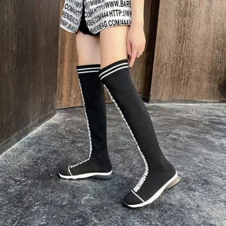 Woman Boots Long Tube Socks Shoes 2020 New Female Fashion Flat Shoes for Women Basket Winter Boots Female Shoes Women Sneakers