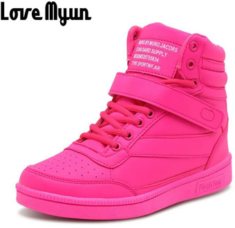 Woman Breathable High Top Black White boots Shoes Women Casual Shoes Platform Hidden Increasing Sneakers Leather Shoes NN-50