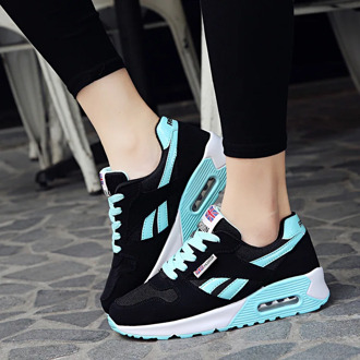 Women Air Cushion Sports Shoes Outdoor Running Lace Up Ladies Shoes Woman Sneakers Tenis Feminino Casual Flats Y636