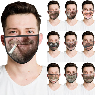 Women Anti Dust Sand Exhaust Sunscreen Poket Breathable Cycling Scarf Mascarillas Adult Designer funny mouth Face Maks Bandana