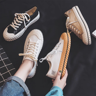 Women Canvas Shoes 2019 Autumn New Fashion Sneakers Retro Shoelace Trend Fashion Breathable Flat Sneakers Casual Shoes Women