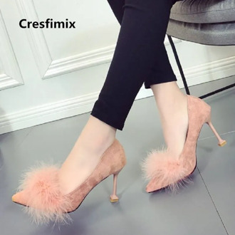 women casual high quality flock high heel shoes lady cool street stylish shoes female fashion spring & autumn party shoes e2833
