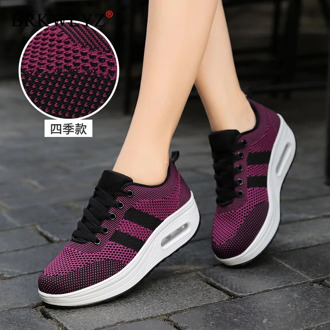 Women Casual Shoes Fashion Breathable Walking Mesh Flat Shoes Platform Sneakers Women 2020 Gym Vulcanized Shoe Chaussure Femme