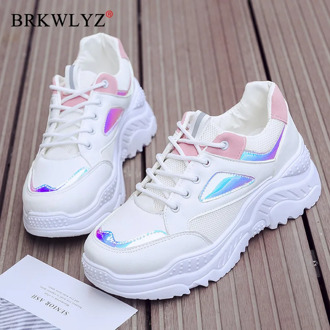 Women Casual Shoes Platform Sneakers Women Trainners White Sneakers Breathable Mesh Women Shoes Tenis Feminino Basket Femme