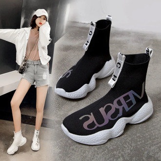women casual shoes sneakers women flats shoes 2020 high-top socks sports shoes stretch boots shoe feminino zapatos de mujer