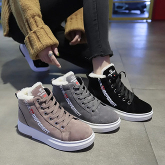 Women Casual Shoes Winter Plus velvet High Top Shoes Women Fashion Sneakers Keep warm Snow Boots New Cold protection Women Shoes