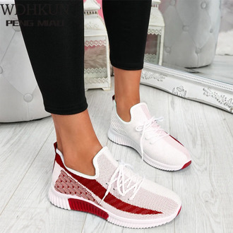 Women Casual Vulcanized 2020 Woman Mix Color Sneakers Women's Fashion Flats Ladies Mesh Comfortable Female Shoes Plus Size 43