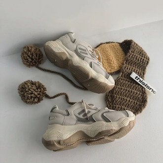 Women Chunky Sneakers Vulcanize Shoes Korean Fashion New Female White Platform Sneakers Thick Sole Running Casual Shoe Woman