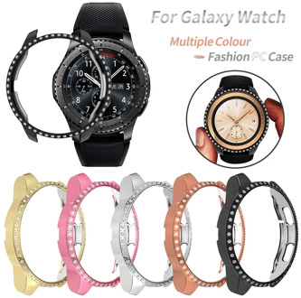 Women Diamond PC Protect Case for Samsung Galaxy Watch 3 Cover 41mm 45mm 42mm 46mm Active 2 1 Light Bumper for Gear S3 Shell