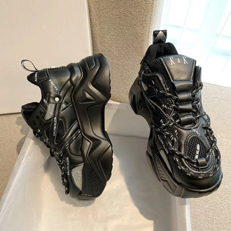 Women Fashion Sneakers 2020 Autumn Platform Chunky Casual Shoes Ladies Vulcanized Shoes Woman Wedge Trainers Thick Sole Sneaker