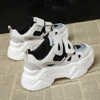 Women Platform Sneakers 2020 Autumn Fashion Brand Casual Shoes Chunky 7cm Vulcanized Shoes Woman Thick Soled Trainers Ladies