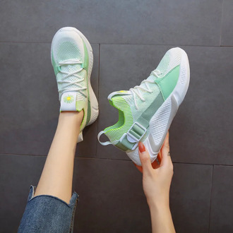 Women Platform Sneakers lace-up Casual Vulcanize Shoes Net breathable women's shoes low-top outdoor casual running sports shoes