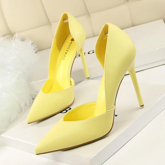 Women Pumps Fashion High Heels Shoes Black Pink Yellow Shoes Women Bridal Wedding Shoes Ladies