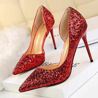 Women Pumps Sexy Women Shoes For Wedding Party Heels Shining High Heels Fashion Ladies Pumps Bride Sapato Feminino 868-8