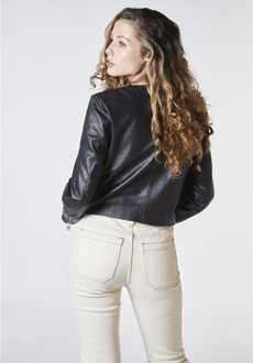 Women's Bolongaro Trevor Nova Leather Worker Jacket in Black Zwart