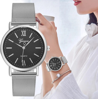 Women's Casual Quartz Mesh Band Watch Simple Dial Analog Wrist Quartz Watches Analog Wrist Watch Ladies Watches Clock gift