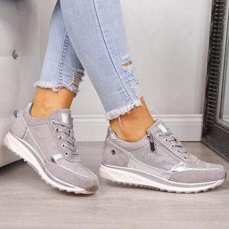 Women's Chunky Sneakers 2020 Fashion Women Platform Shoes Lace Up Breathable Air Vulcanize Shoes Female Trainers Ladies Shoes