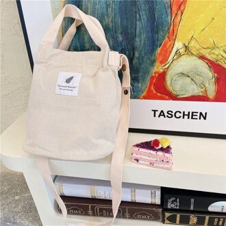 Women's Cute Canvas Shoulder Bag Female Small Cotton Handbag Totes Ladies Casual Vintage Purse Cloth Bucket Pouch For Girl Beige