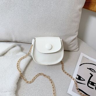 Women's Mini Saddle Crossbody Bag PU Leather Ladies Chain Small Shoulder Messenger Bags Retro Girls Coin Purse Handbags wit