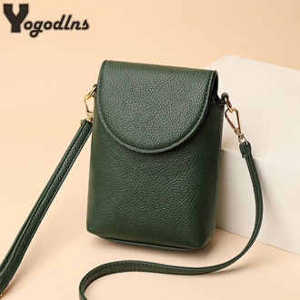 Women's Mini Shoulder Bag Fashion Handbag Pocket Messenger Vintage PU Leather Purse Solid Zipper Waterproof Flap Crossbody Bag
