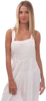 Women's Nobodys Child Maisi Linen Beach Jumpsuit in White Wit