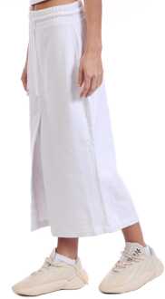 Women's Off White Diagonal Pocket Sweat Skirt in White Black Wit - EU 34 / UK 6