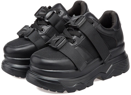 Women's Platform Chunky Sneakers 2020 Fashion Mesh Buckle female Thick Bottom Shoes Woman's Vulcanize Sports Casual Shoes Ladies