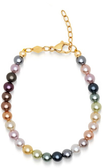 Women's Rainbow Pearl Bracelet Nialaya , Multicolor , Dames - M,S,Xs