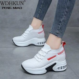 Women's Sneakers with Platform Summer Shoes Shoes Womens Trainers Woman-shoes Thick 2020 Running Woman's Fashion Lace-Up High