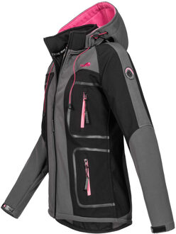 Women's Softshell Jacket Darkgrey-Black Zwart - 4XL