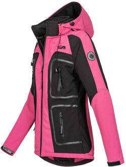Women's Softshell Jacket Pink-Black Zwart - 5XL