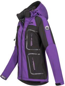 Women's Softshell Jacket Purple-Black - maat Zwart