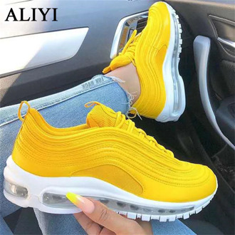 Women's Trendy Sneakers 2020 Autumn New Lace Up Platform Shoes Mesh Comfortable Ladies Outdoor Casual Cushion Large-Sized Flats