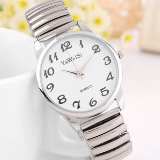 Women's Watch Analog Quartz Dress Stainless Steel Band Ladies Strap Elastic Telescopic Gift Clock Watch Fashion K9S3