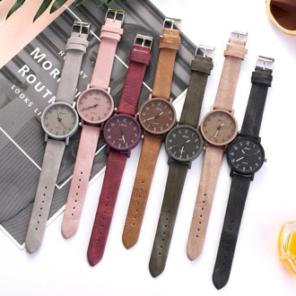 Women's Watch Jhui Casual Male Female Quartz Men Watches Leather Band Fashion Bracelet Analog Wrist Ladies Girls Clock Gifts