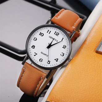 Women's Watch Luxury Male Female Quartz Men Watches Stainless Steel Dial Leather Strap Bracelet Casual Ladies Girls Clock Gifts