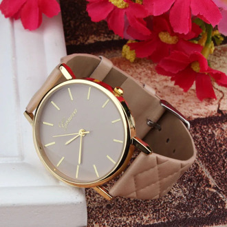 Women's Watches Faux Leather Quartz Analog Watchband Female reloj mujer Clock zegarek damski Unisex Casual Geneva Checkers